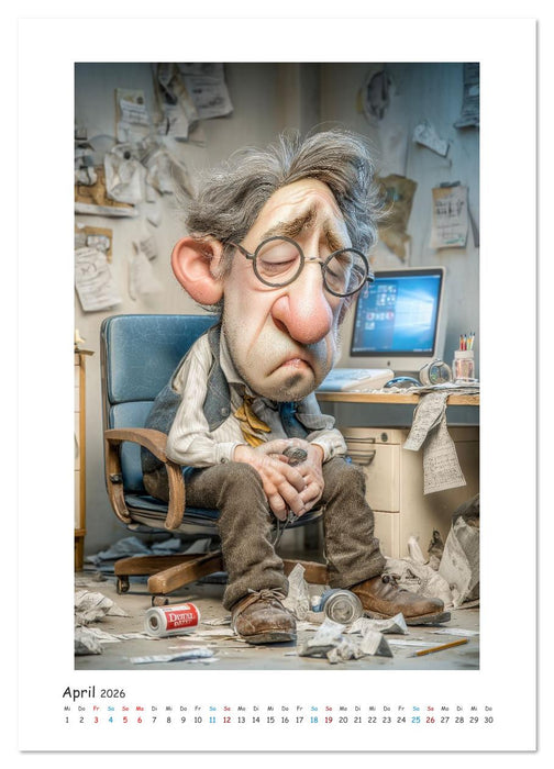 Chaos am Schreibtisch (CALVENDO Wandkalender 2026)