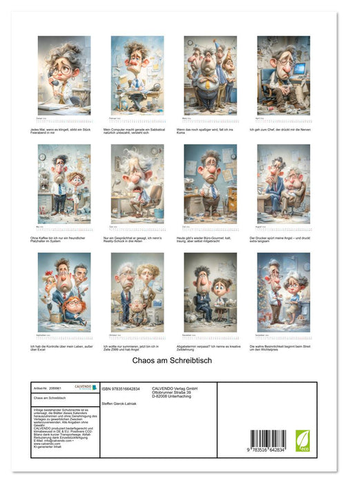 Chaos am Schreibtisch (CALVENDO Premium Wandkalender 2026)