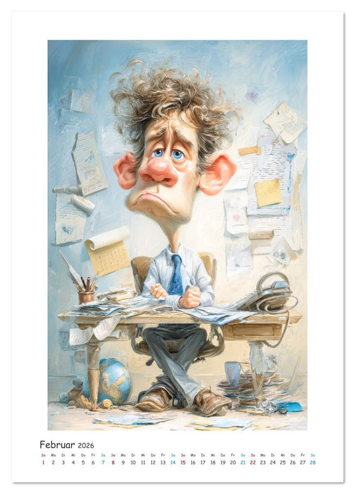 Chaos am Schreibtisch (CALVENDO Premium Wandkalender 2026)