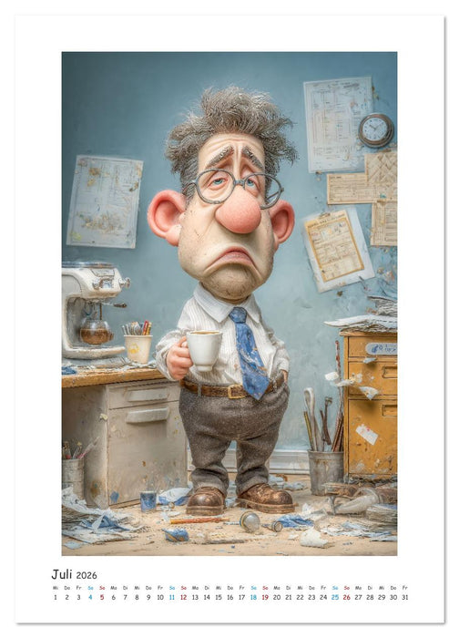 Chaos am Schreibtisch (CALVENDO Premium Wandkalender 2026)