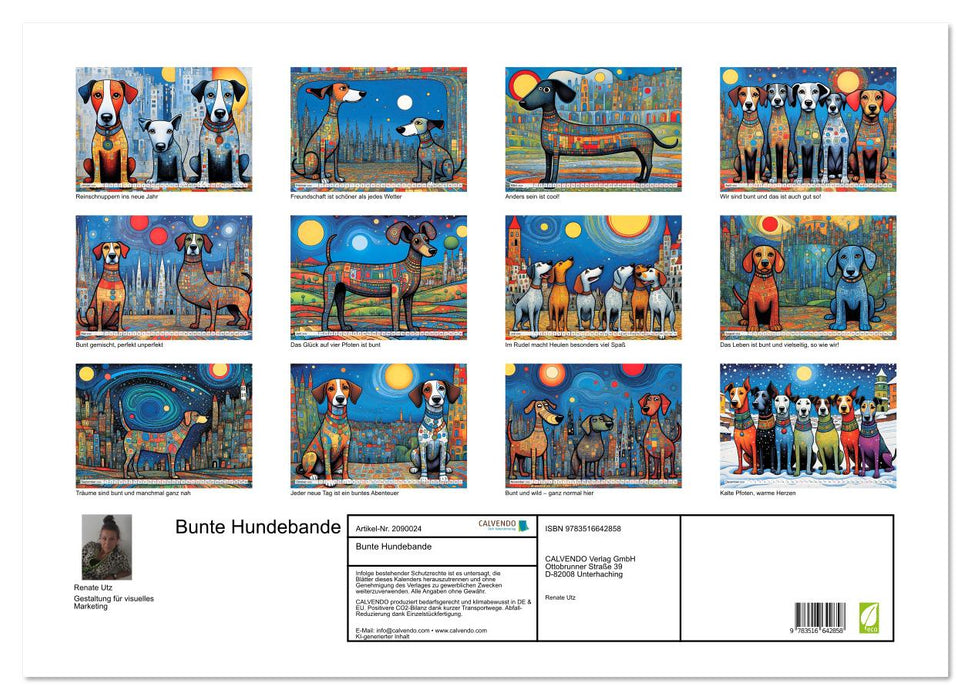 Bunte Hundebande (CALVENDO Wandkalender 2026)