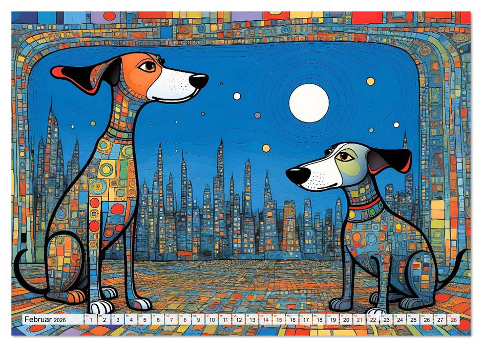 Bunte Hundebande (CALVENDO Wandkalender 2026)
