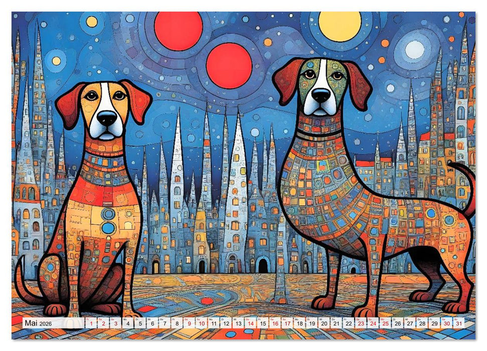 Bunte Hundebande (CALVENDO Wandkalender 2026)