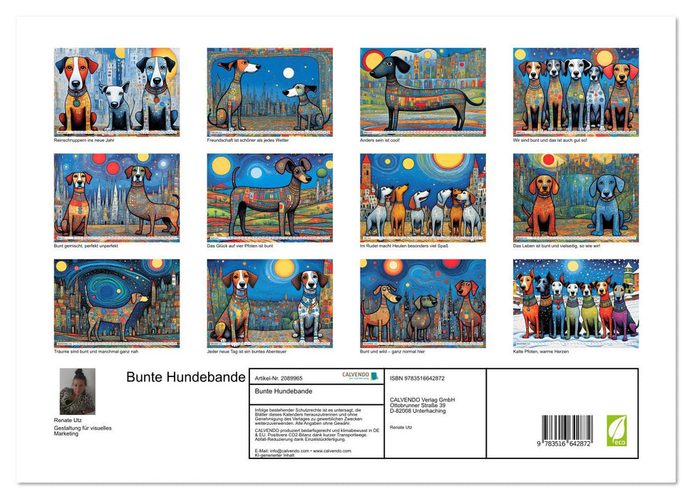 Bunte Hundebande (CALVENDO Premium Wandkalender 2026)
