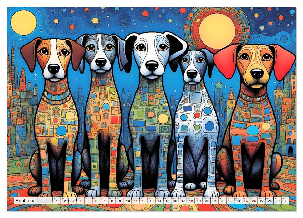 Bunte Hundebande (CALVENDO Premium Wandkalender 2026)