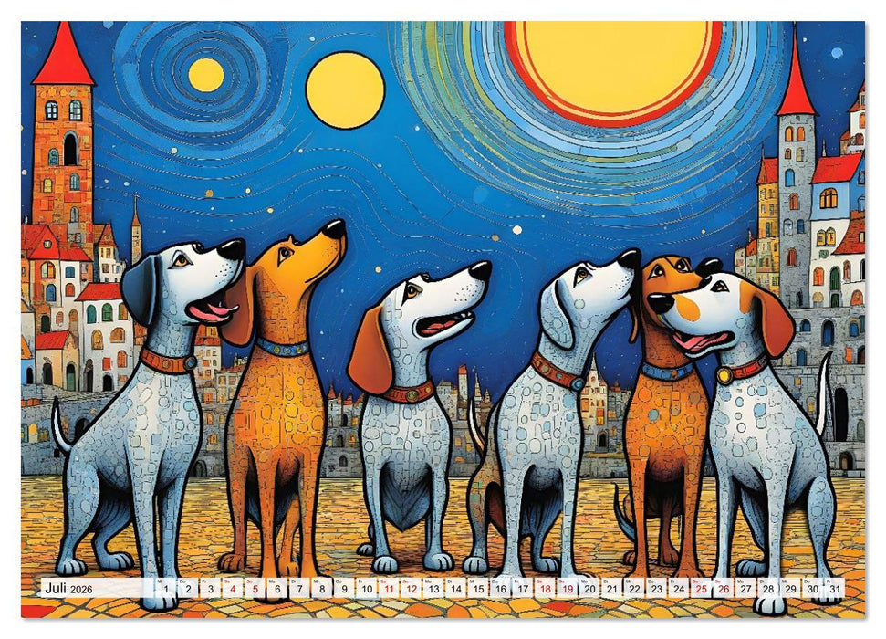 Bunte Hundebande (CALVENDO Premium Wandkalender 2026)
