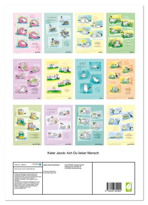 Kater Jacob: Ach Du lieber Mensch (CALVENDO Wandkalender 2026)