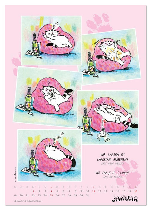 Kater Jacob: Ach Du lieber Mensch (CALVENDO Wandkalender 2026)