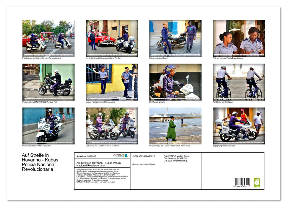 Auf Streife in Havanna - Kubas Policia Nacional Revolucionaria (CALVENDO Wandkalender 2026)