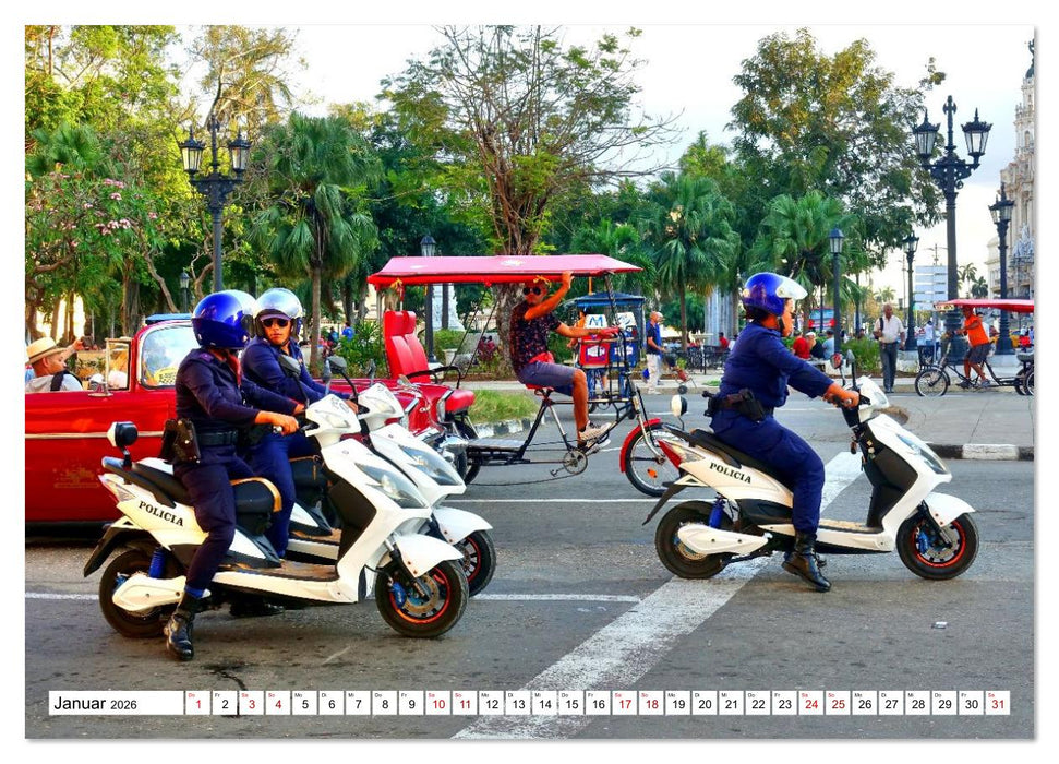 Auf Streife in Havanna - Kubas Policia Nacional Revolucionaria (CALVENDO Wandkalender 2026)