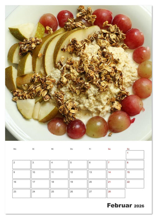 Süße Haferflocken mit Obst (CALVENDO Premium Wandkalender 2026)