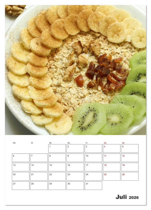 Süße Haferflocken mit Obst (CALVENDO Premium Wandkalender 2026)