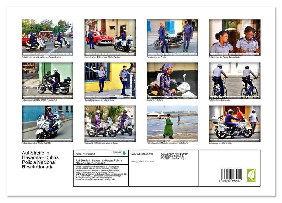Auf Streife in Havanna - Kubas Policia Nacional Revolucionaria (CALVENDO Premium Wandkalender 2026)