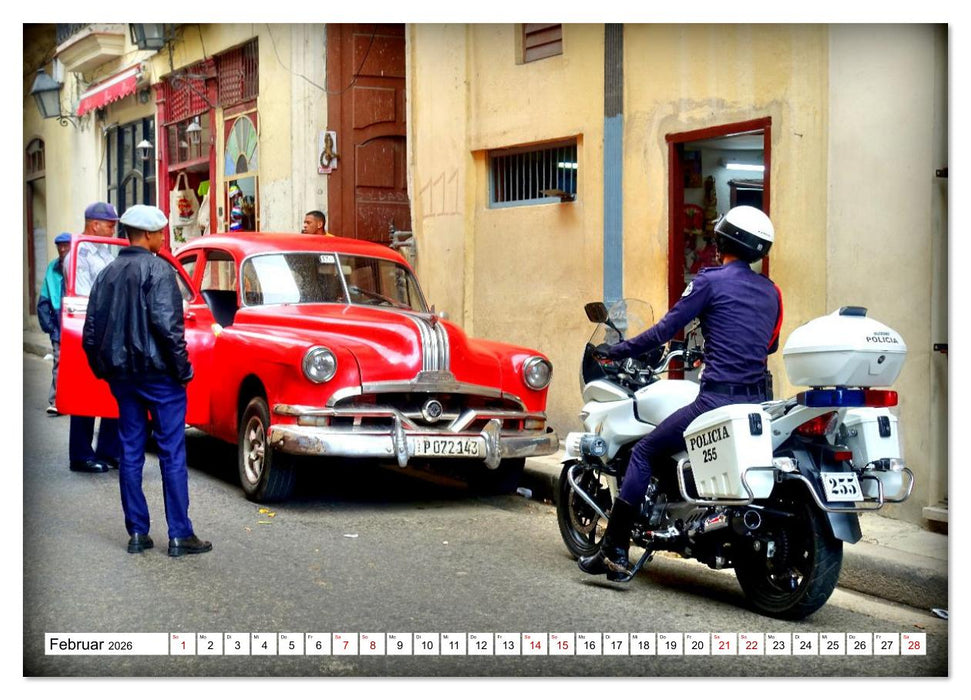 Auf Streife in Havanna - Kubas Policia Nacional Revolucionaria (CALVENDO Premium Wandkalender 2026)