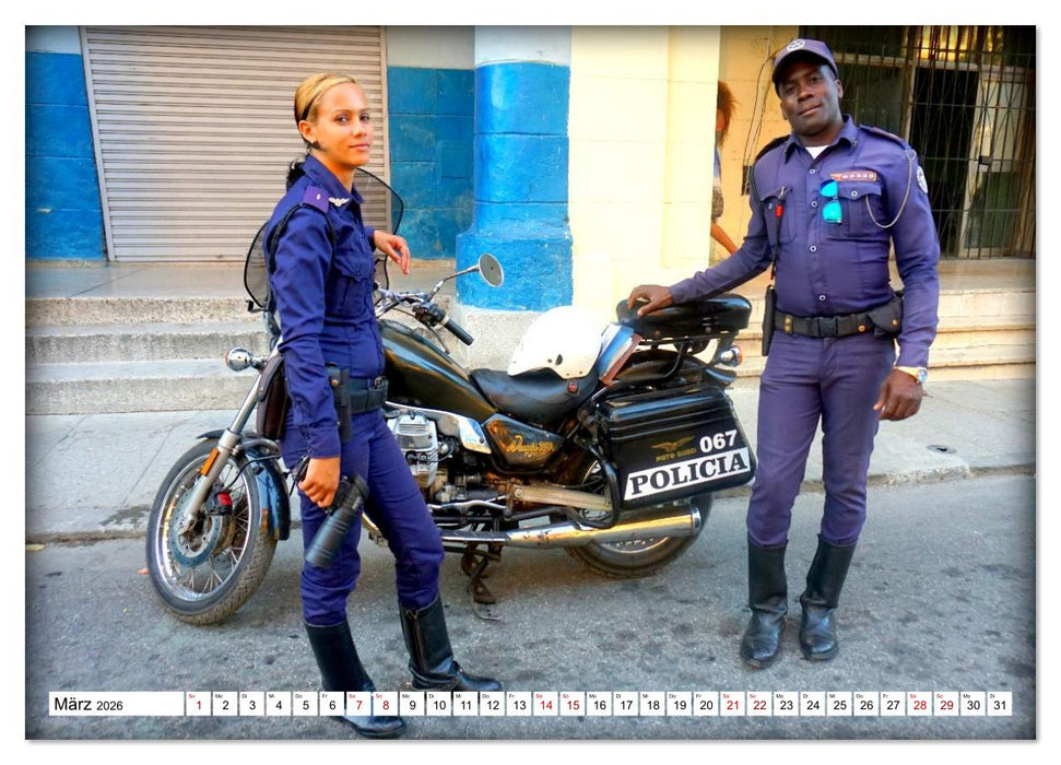 Auf Streife in Havanna - Kubas Policia Nacional Revolucionaria (CALVENDO Premium Wandkalender 2026)