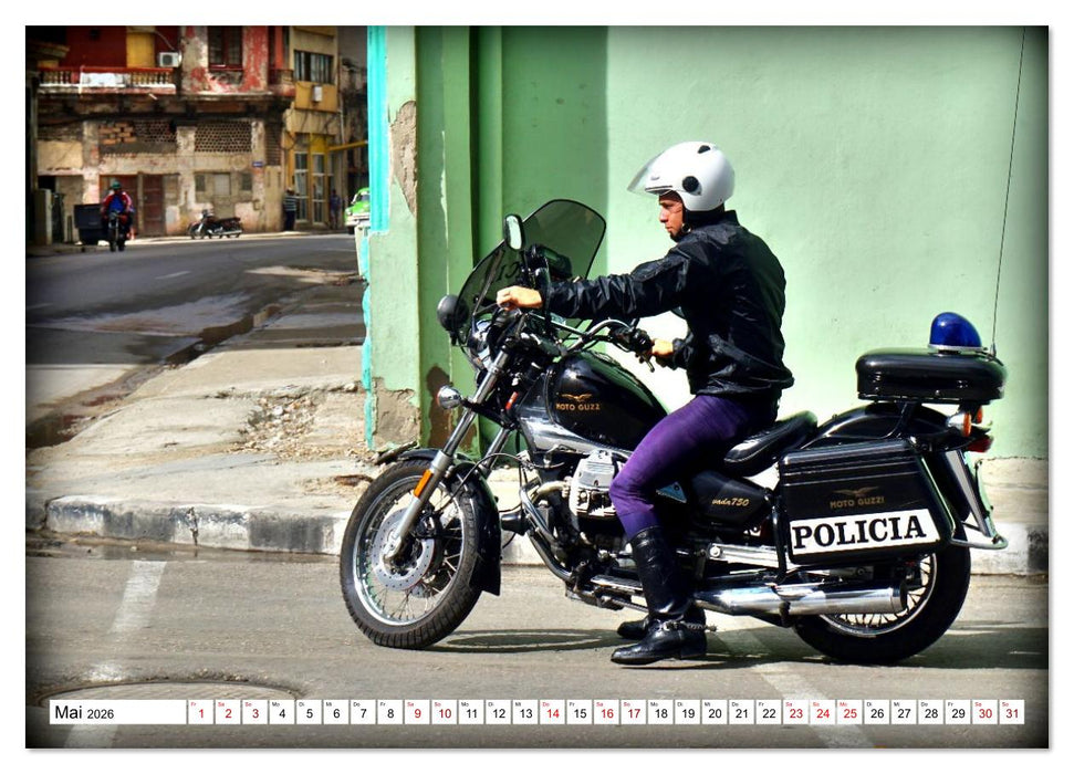 Auf Streife in Havanna - Kubas Policia Nacional Revolucionaria (CALVENDO Premium Wandkalender 2026)