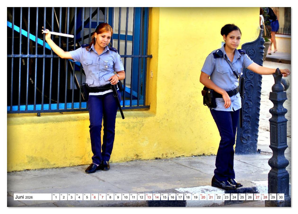 Auf Streife in Havanna - Kubas Policia Nacional Revolucionaria (CALVENDO Premium Wandkalender 2026)