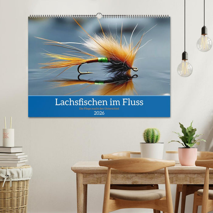 Lachsfischen im Fluss (CALVENDO Wandkalender 2026)