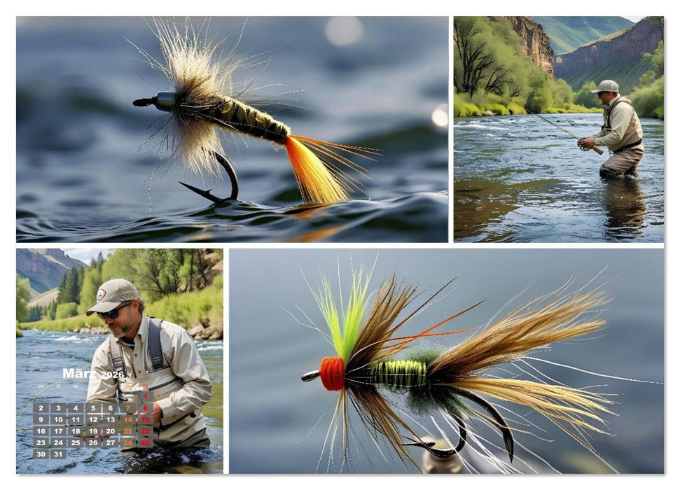 Lachsfischen im Fluss (CALVENDO Wandkalender 2026)