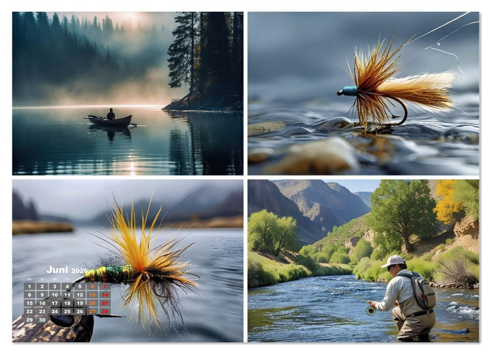 Lachsfischen im Fluss (CALVENDO Wandkalender 2026)