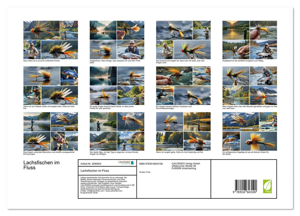 Lachsfischen im Fluss (CALVENDO Premium Wandkalender 2026)