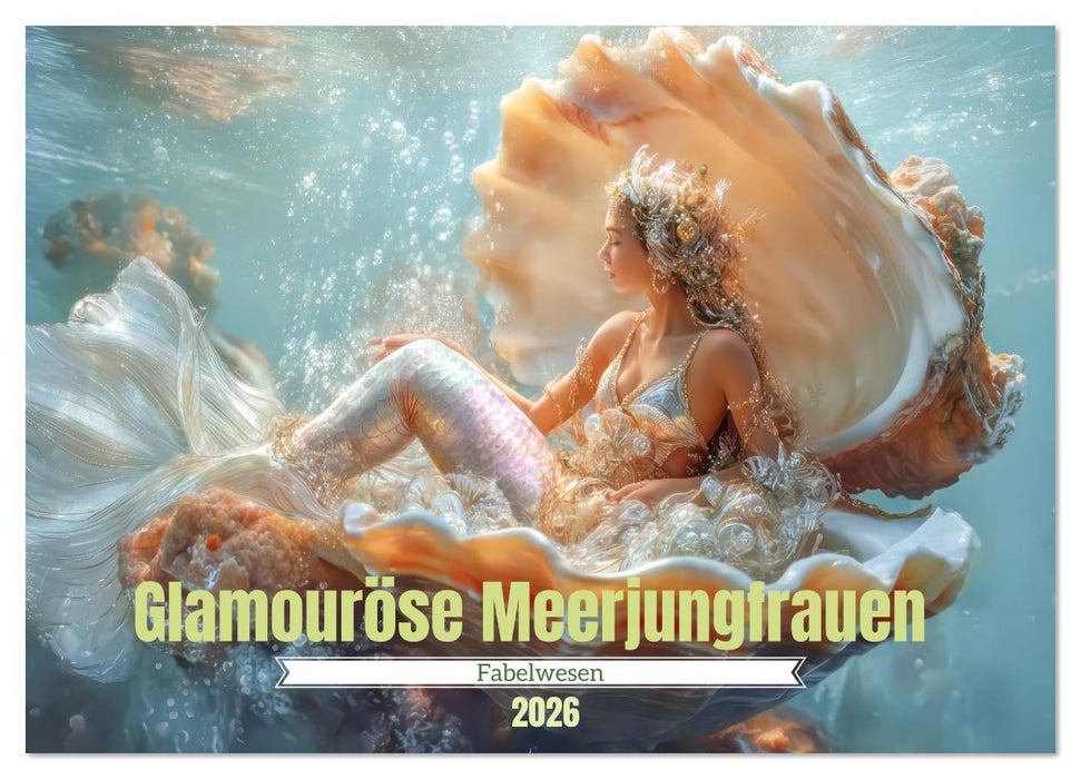 Glamouröse Meerjungfrauen - Fabelwesen (CALVENDO Wandkalender 2026)