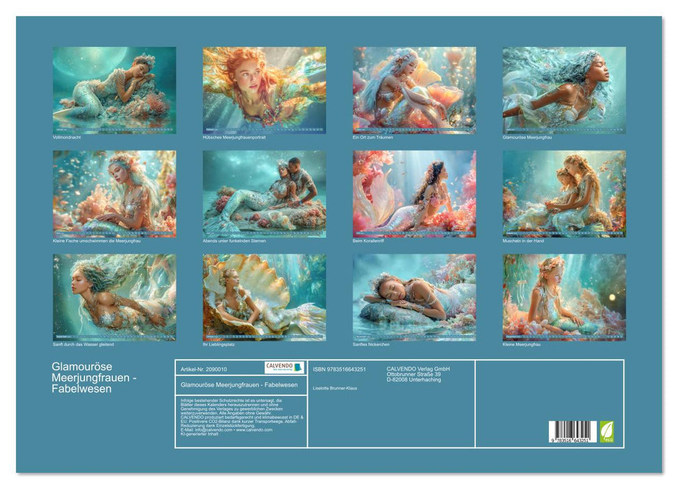 Glamouröse Meerjungfrauen - Fabelwesen (CALVENDO Wandkalender 2026)