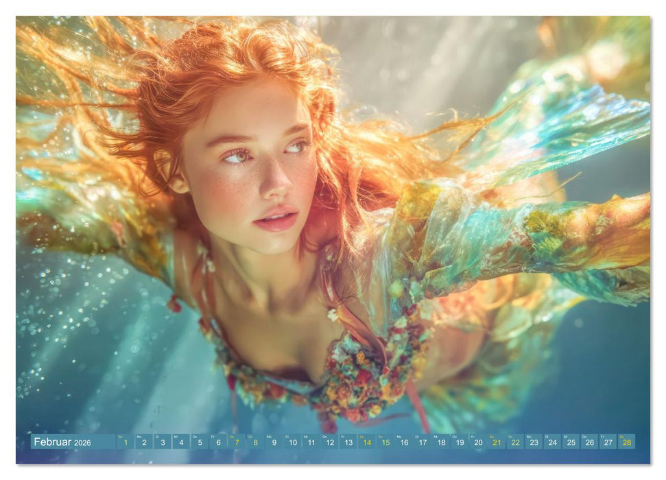 Glamouröse Meerjungfrauen - Fabelwesen (CALVENDO Wandkalender 2026)