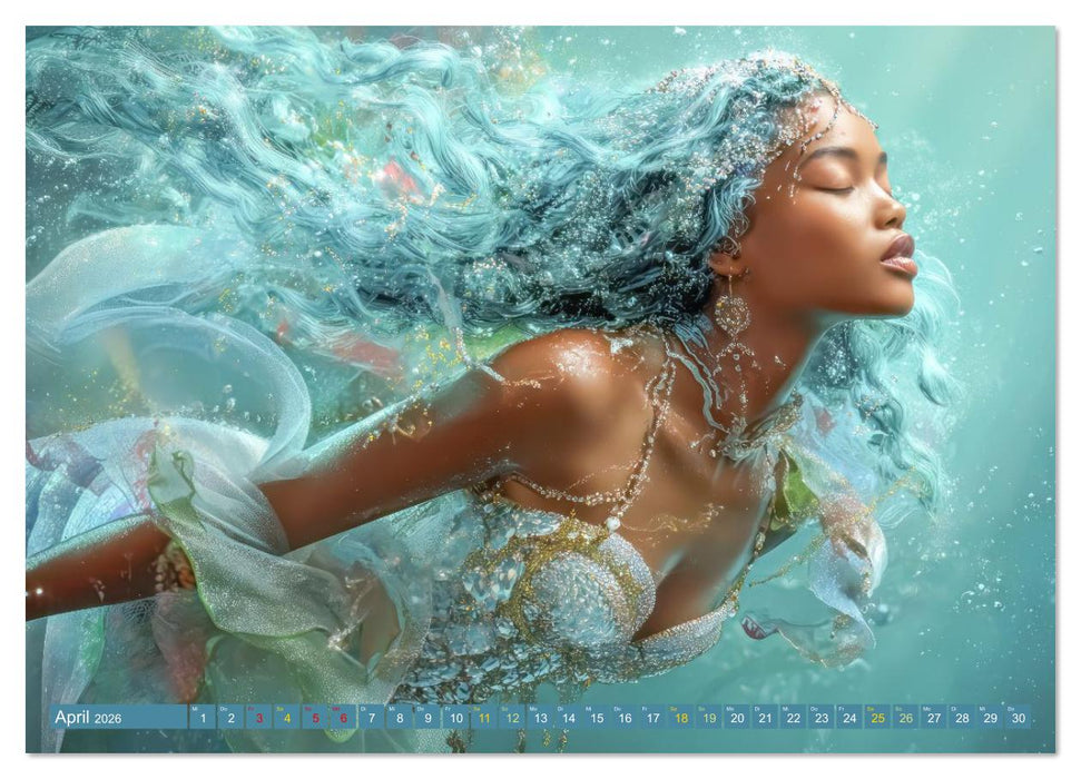 Glamouröse Meerjungfrauen - Fabelwesen (CALVENDO Wandkalender 2026)