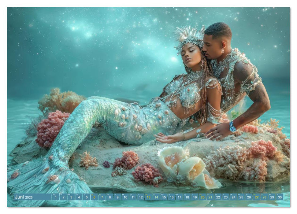 Glamouröse Meerjungfrauen - Fabelwesen (CALVENDO Wandkalender 2026)