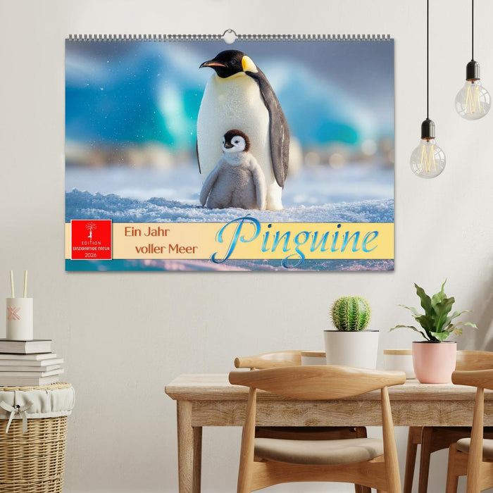 Pinguine - ein Jahr voller Meer (CALVENDO Wandkalender 2026)