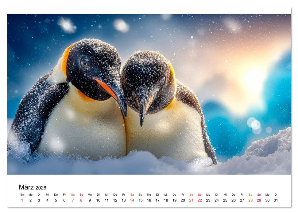 Pinguine - ein Jahr voller Meer (CALVENDO Wandkalender 2026)
