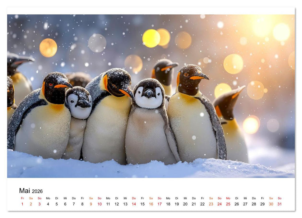 Pinguine - ein Jahr voller Meer (CALVENDO Wandkalender 2026)