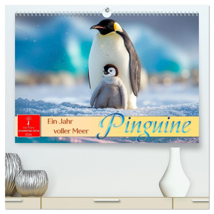 Pinguine - ein Jahr voller Meer (CALVENDO Premium Wandkalender 2026)