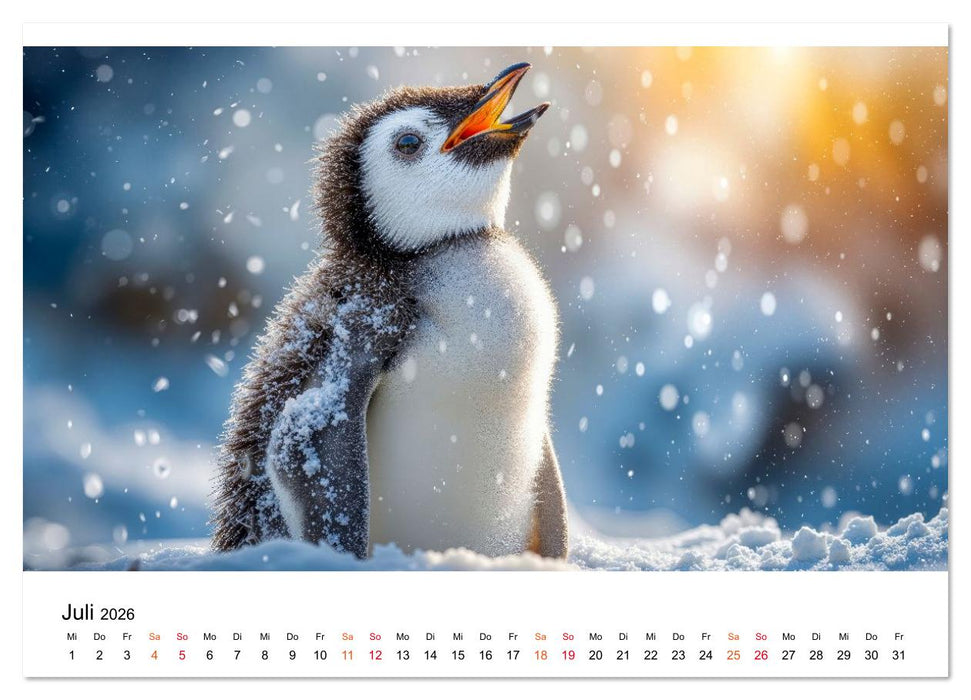 Pinguine - ein Jahr voller Meer (CALVENDO Premium Wandkalender 2026)