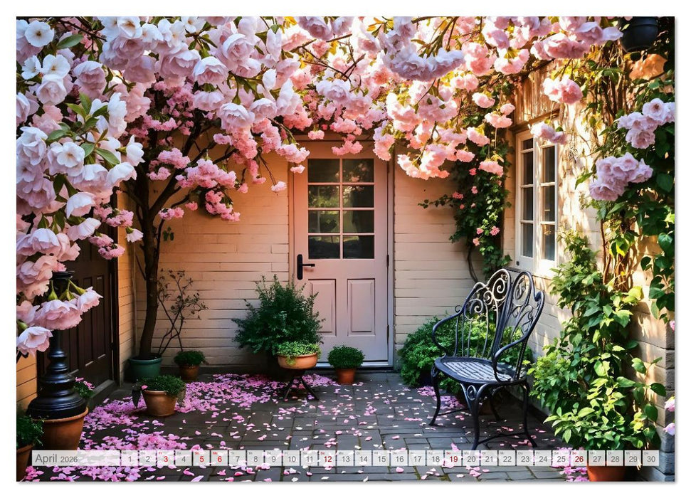 Wo Gärten träumen - Verwunschene Rückzugsorte im Wandel der Jahreszeiten (CALVENDO Wandkalender 2026)