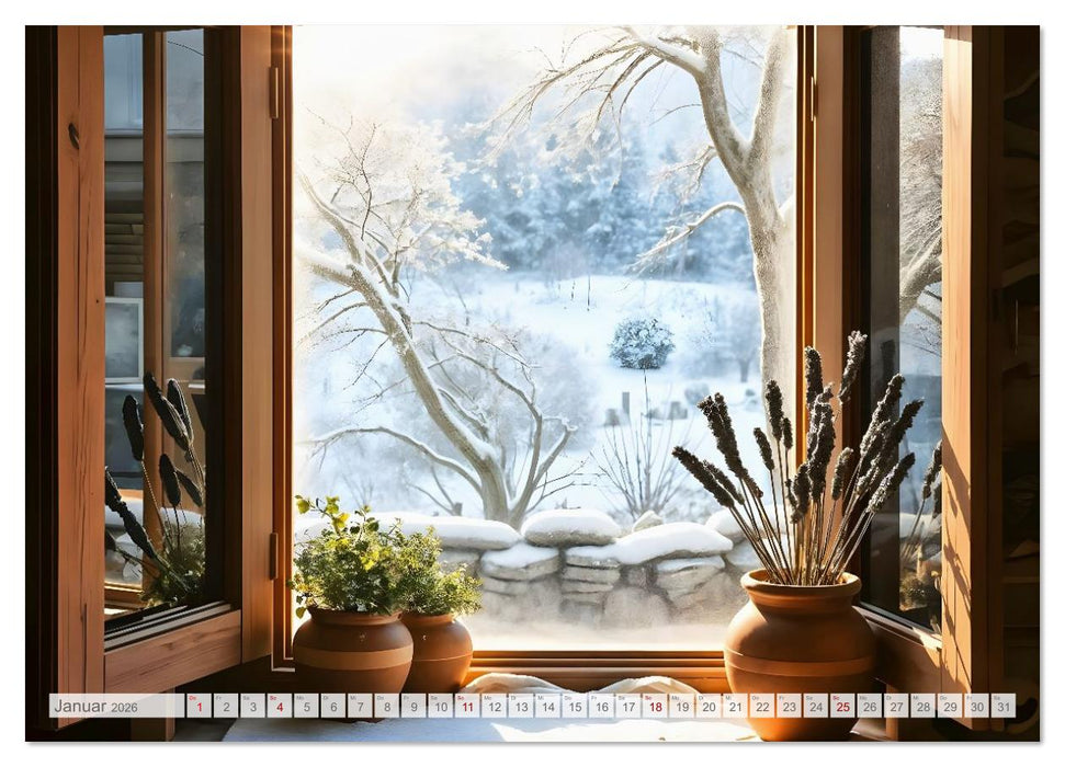 Wo Gärten träumen - Verwunschene Rückzugsorte im Wandel der Jahreszeiten (CALVENDO Premium Wandkalender 2026)