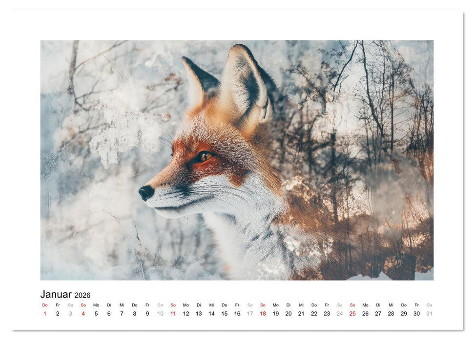 Tierisch wilde Waldbewohner (CALVENDO Wandkalender 2026)
