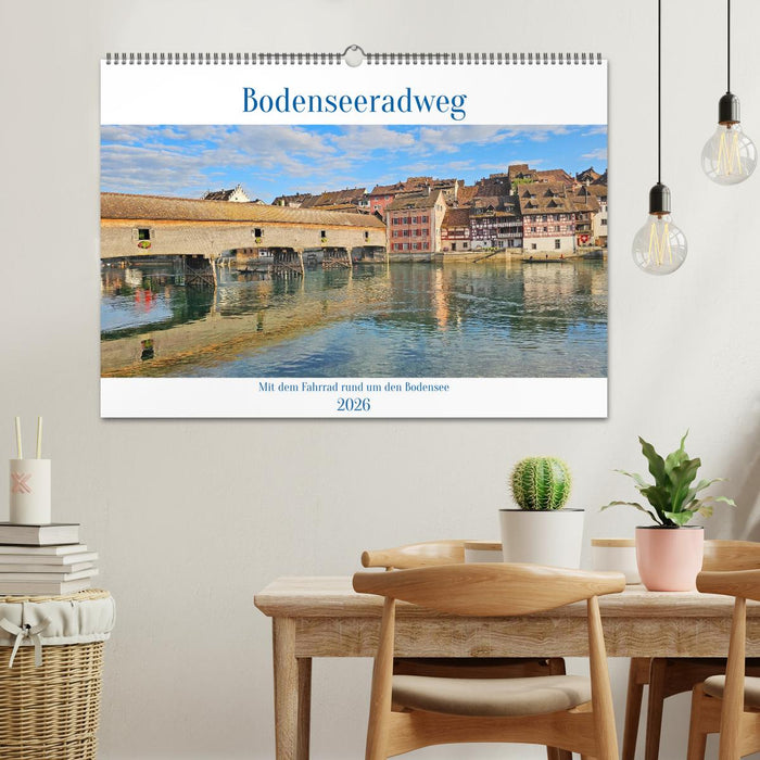 Bodenseeradweg - MIt dem Fahrrad rund um den Bodensee (CALVENDO Wandkalender 2026)