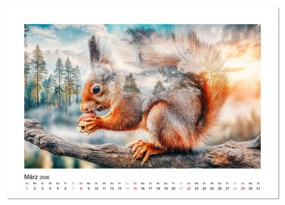 Tierisch wilde Waldbewohner (CALVENDO Premium Wandkalender 2026)