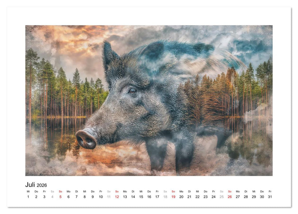 Tierisch wilde Waldbewohner (CALVENDO Premium Wandkalender 2026)