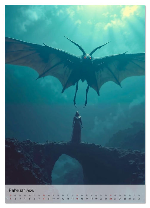 Kreaturen der Dunkelheit - Urbane Horror Mythen (CALVENDO Premium Wandkalender 2026)