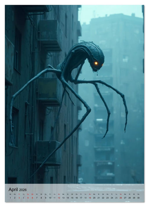 Kreaturen der Dunkelheit - Urbane Horror Mythen (CALVENDO Premium Wandkalender 2026)