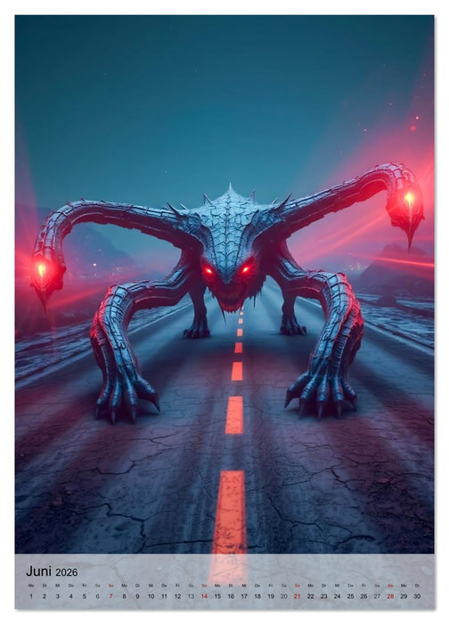 Kreaturen der Dunkelheit - Urbane Horror Mythen (CALVENDO Premium Wandkalender 2026)