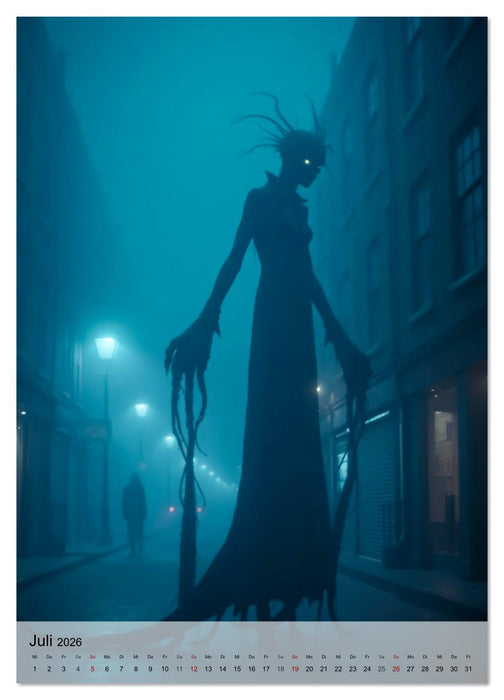 Kreaturen der Dunkelheit - Urbane Horror Mythen (CALVENDO Premium Wandkalender 2026)