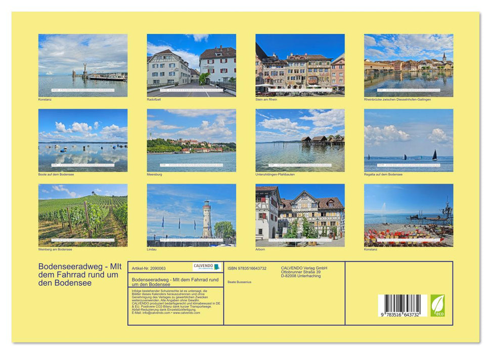 Bodenseeradweg - MIt dem Fahrrad rund um den Bodensee (CALVENDO Premium Wandkalender 2026)