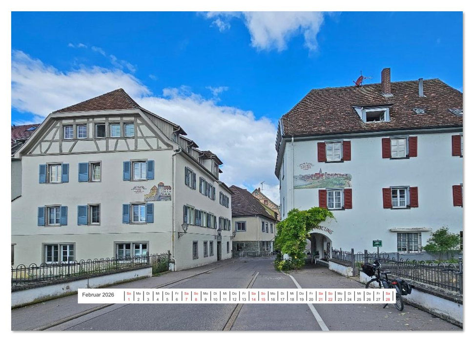 Bodenseeradweg - MIt dem Fahrrad rund um den Bodensee (CALVENDO Premium Wandkalender 2026)