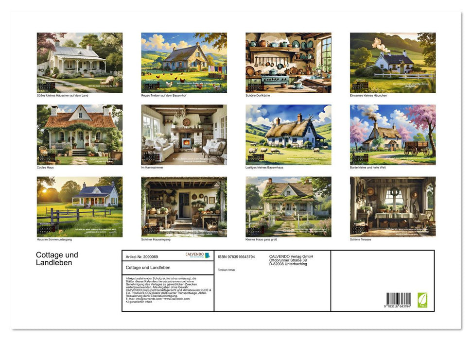 Cottage und Landleben (CALVENDO Wandkalender 2026)
