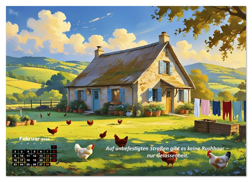 Cottage und Landleben (CALVENDO Wandkalender 2026)