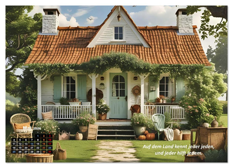 Cottage und Landleben (CALVENDO Wandkalender 2026)
